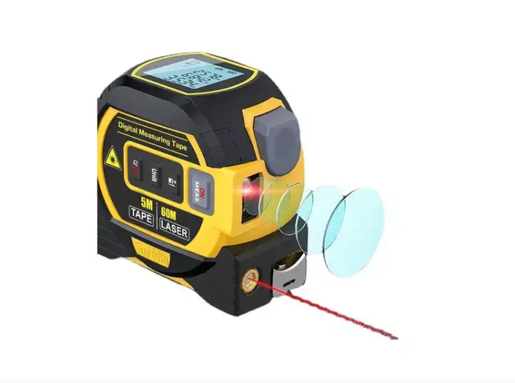 Cinta Métrica Láser 3 En 1 Con Pantalla Digital, 5m - 60m